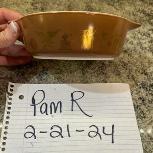 Vintage Pyrex Early American 471 Casserole Dish